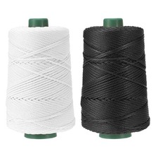2 Pcs Polyester Macrame Cord, 3mm x 219 Yards Macrame Cords - Black/White 