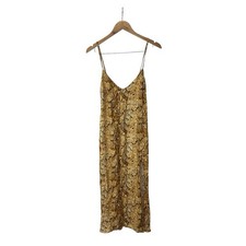 Reformation Cremini Boa Snake Print Dress 4