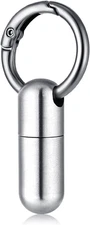 Small Pill Case Keychain Portable Waterproof Titanium Pocket Pill Organizer Tiny