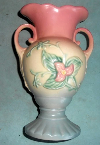 Vintage Hull Pottery (1942-1943) Pink Yellow Blue 10.5” Wildflower Vase W-14