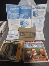 Vintage 1970s View Master Viewfinder w/21 Packs Of Slides Containing Min 100 Pcs