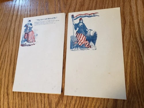2 vintage American Civil War lettersheets ( stationary )