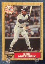 1987 TOPPS TIFFANY COLLECTORS SET #500 - DON MATTINGLY