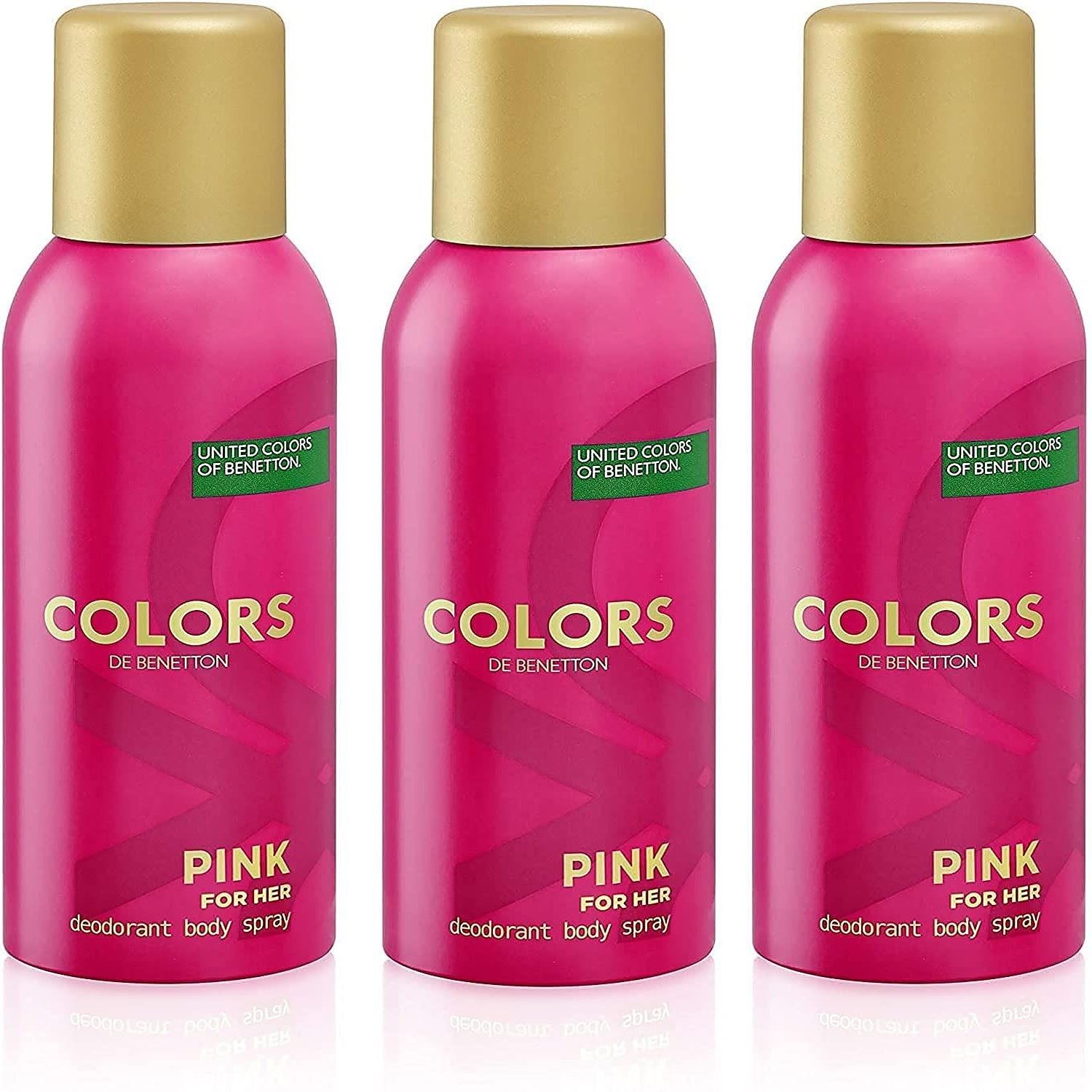 Benetton Colours De Benetton Pink Deodorant Spray 150ml | TJ Hughes - Image 2