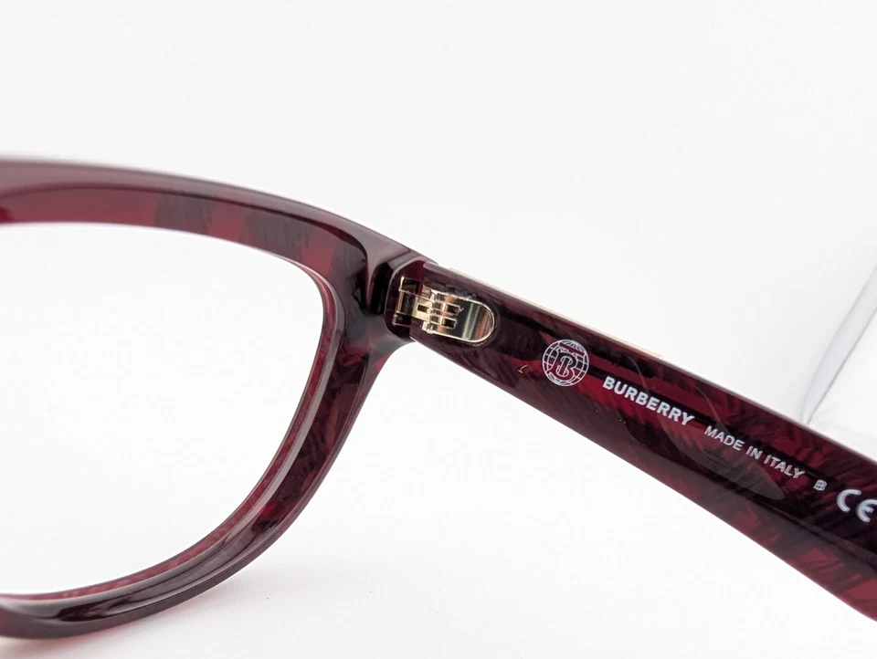 Burberry Eyeglasses Frames Only, B 2406-U 4115, 52-18-140, Red/brown, Italy - Изображение 4 из 4