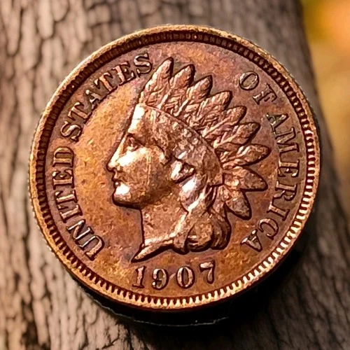 1907 Indian Head Cent Actual Coin Shown - A29
