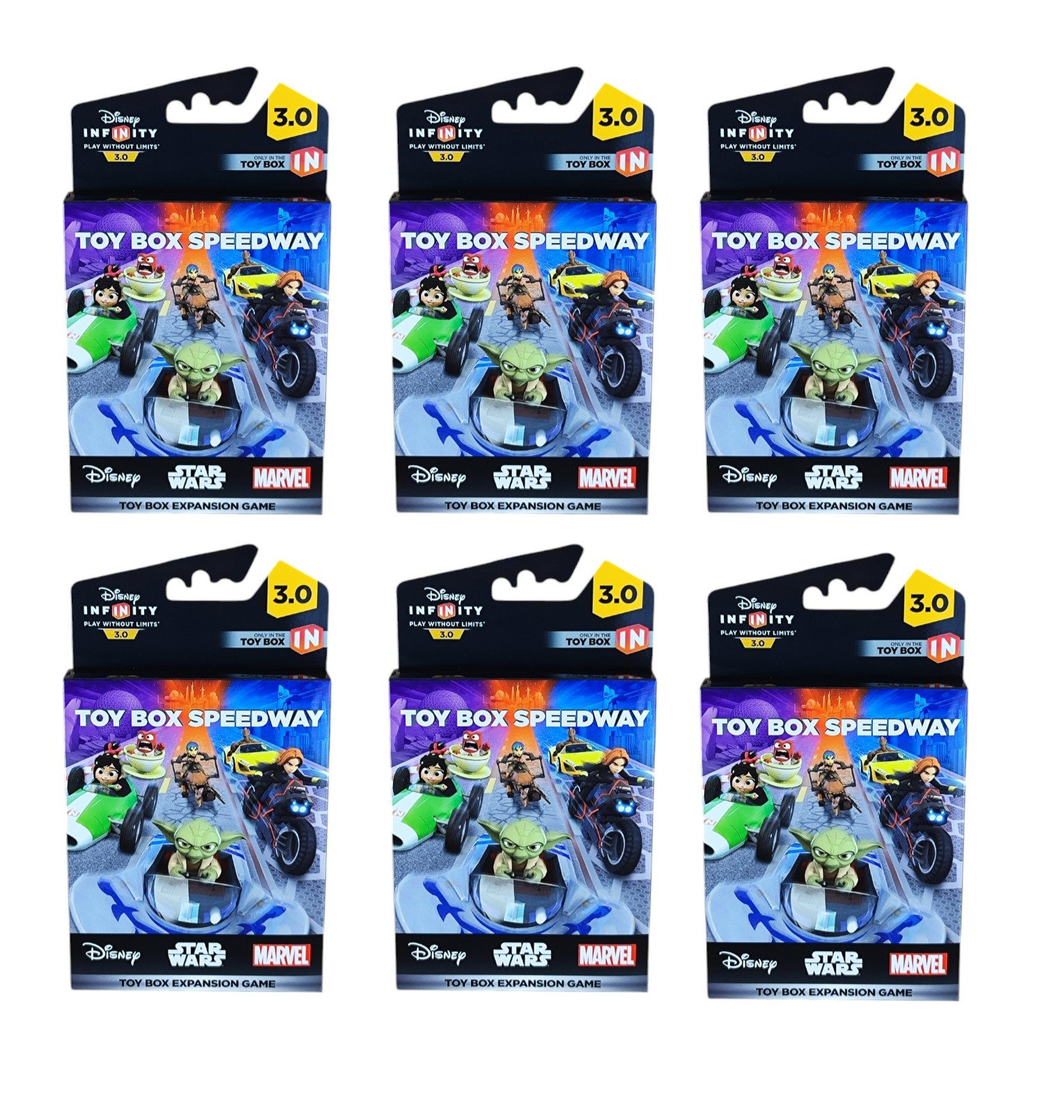 6x Disney Infinity 3.0 TOY BOX SPEEDWAY EXPANSION GAME Star Wars (Full Box)