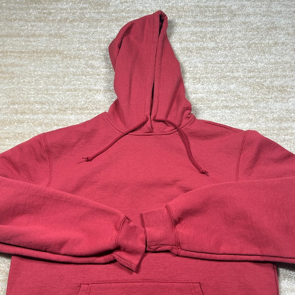 Sudadera con Capucha Reebok Para Hombre S Roja Pullover Polar Canguro Bolsillo Mezcla de Algodón Foto 2 de 4