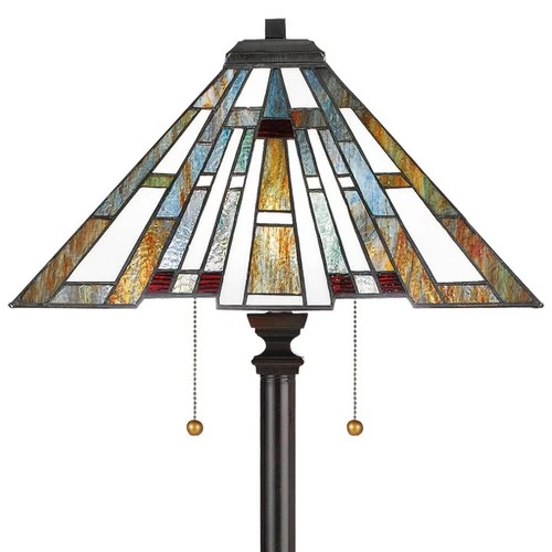 Quoizel Maybeck 62" High Valiant Bronze Tiffany-Style Floor Lamp - Picture 4 of 4