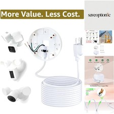 Power Cable and Plug-in Mount for Floodlight Cams Compatible with Floodlight ...