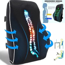 Lumbar Back Support Pillow Pain Car Office Orthopedic Memory Foam Seat Cushion
