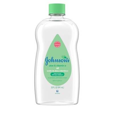 Johnson's Baby Oil Mineral Oil with Aloe Vera Vitamin E 14 fl oz