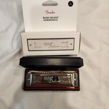 Fender Blues Deluxe 10-Hole Harmonica Key A with Case New 015