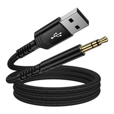 CIQILY USB to 3.5mm Audio Aux Cable, 3FT USB Male to AUX Male Jack Adapter TRS S