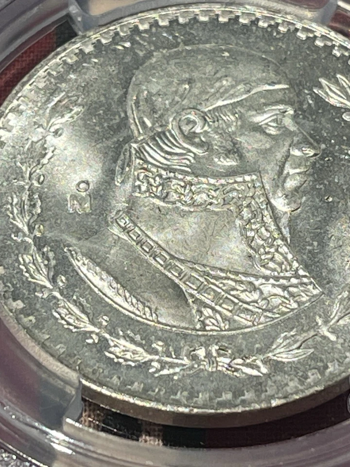 México 1964 M Pesoooooo Plata PCGS MS 66 💎💎💎 Increíblemente Bonito KM459 Foto 2 de 4