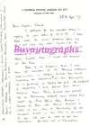 WW2 SOE Special Operations pilot HUGH VERITY signed hand written letter