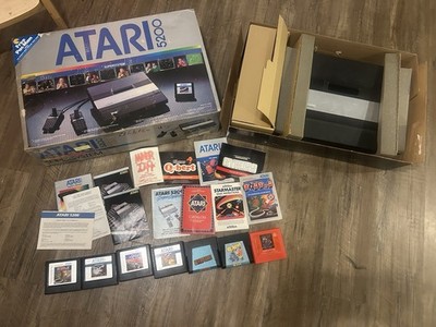 Atari 5200 Console In Box With Games Tested And Working