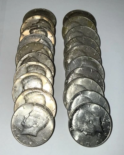 1 ROLL 40% Silver Kennedy Half Dollar- $10FV, Circulated. 3.24 Oz ASW, Free Ship
