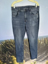 The Perfect Jean NYC Jeans Mens 34x34 Dark Blue Slim Thick Stretch Straight