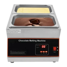 Commercial Chocolate Fountain Professional 2 Pots Melting Machine 12kg/26.46lbs