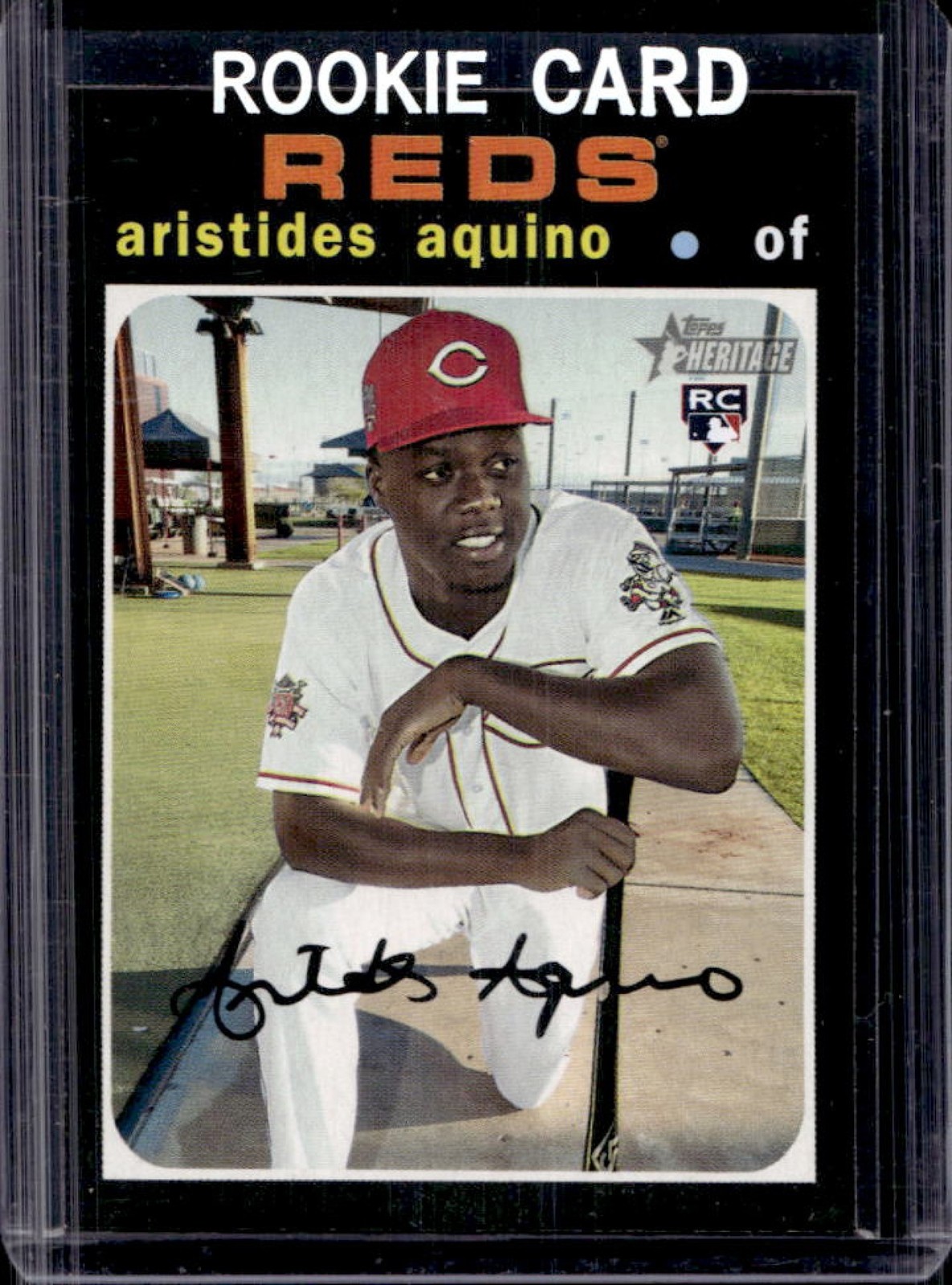 2020 Topps Heritage Aristides Aquino Action SP Rookie RC #54b Reds