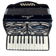 Vintage Lira Accordion Made In Italy Pearloid Gold 60s 50s Centro Mal