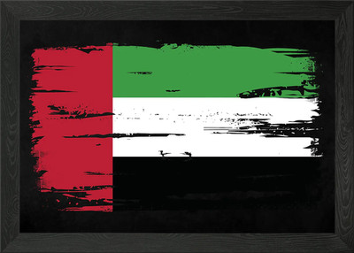 Vereinigte Arabische Emirate Flagge gerahmt Wandbild Poster Leinwanddruck Bild