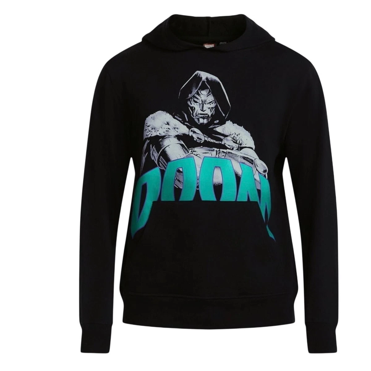 Sudadera con Capucha Marvel Doctor Doom Para Hombre XL Negra Gráfica Pullover