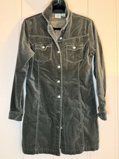 GAP Y2K Velvet Women’s Denim Style Dress Sz 10 Beige Gray