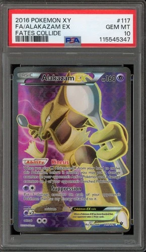 Pokemon Alakazam EX XY Fates Collide Full Art #117 PSA 10 Gem Mint