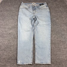 Abercrombie  Fitch Jeans Women's 32/14 The 90s Straight Mid Rise Light Wash NET