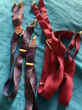 Men's Suspenders Set Of 2 With Metal Clasps