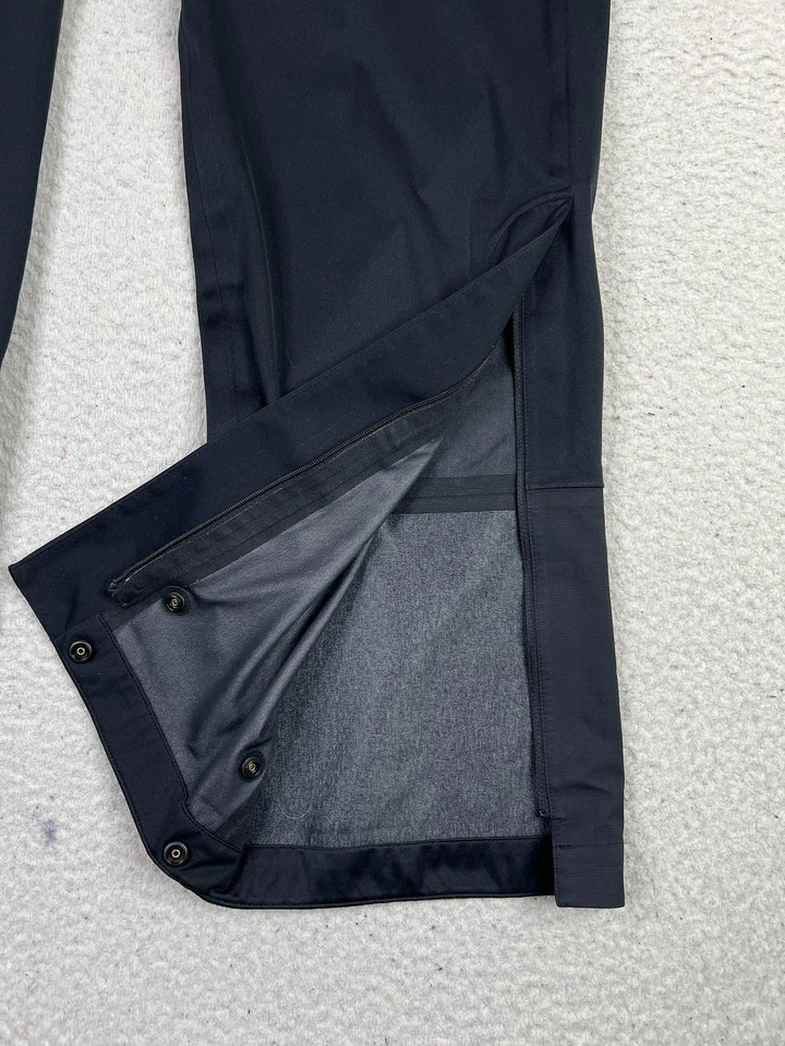 Pantalones Nike Golf Storm-FIT 10 para Hombres Medianos Negros Lluvia Impermeable Golf Shell Foto 3 de 4