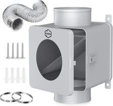 Metal Dryer Lint Trap,Indoor Lint Trap for Dryer with 4Inch 8FT Dryer Vent Hose,