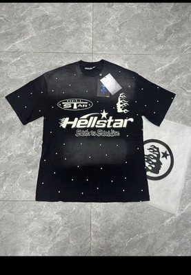 Hellstar Black Hell Star Logo Star Graphic Crew Neck Cotton T-Shirt Men's L