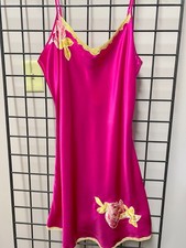 100 Silk Nightgown With Rose Details Nwt Slip Dress Nightgown 20037fusas