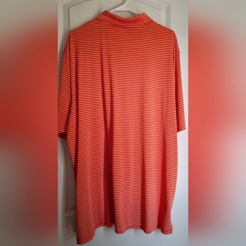 PGA TOUR Men's Firelight Red Stripe GOLF SPORTY Performance Polo Shirt XXL - Picture 3 of 8