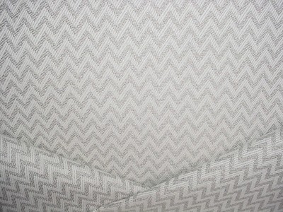 11Y MAXWELL HG0905 TEXTURED PLAIN WEAVE CHEVRON IVORY GREY UPHOLSTERY FABRIC