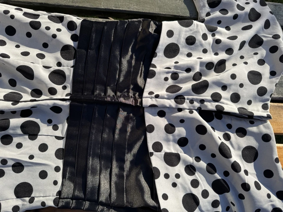 Vestido Gris Con Lunares Negros XL Bettie Page Vintage Estilo Retro EE. UU. Años 50 Foto 2 de 4