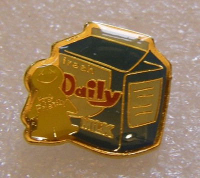 Mr. FRIENDLY DAILY FRESH MILK vintage pin