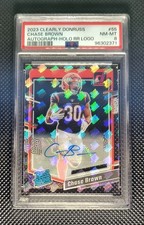 2023 Clearly Donruss Chase Brown Rated Rookie Auto Holo RR Logo #55 PSA 8 (RC)