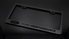 Black On Black Ford Performance License Plate Frame Black Stainless-steel Black On Black Ford Performance License Plate Frame Black Stainless-steel