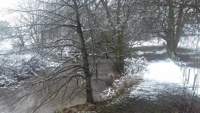 Foto 6x4 Kirtle Wasserweg Waterbeck aufgenommen von der Brücke ein breiter Weg f c2018