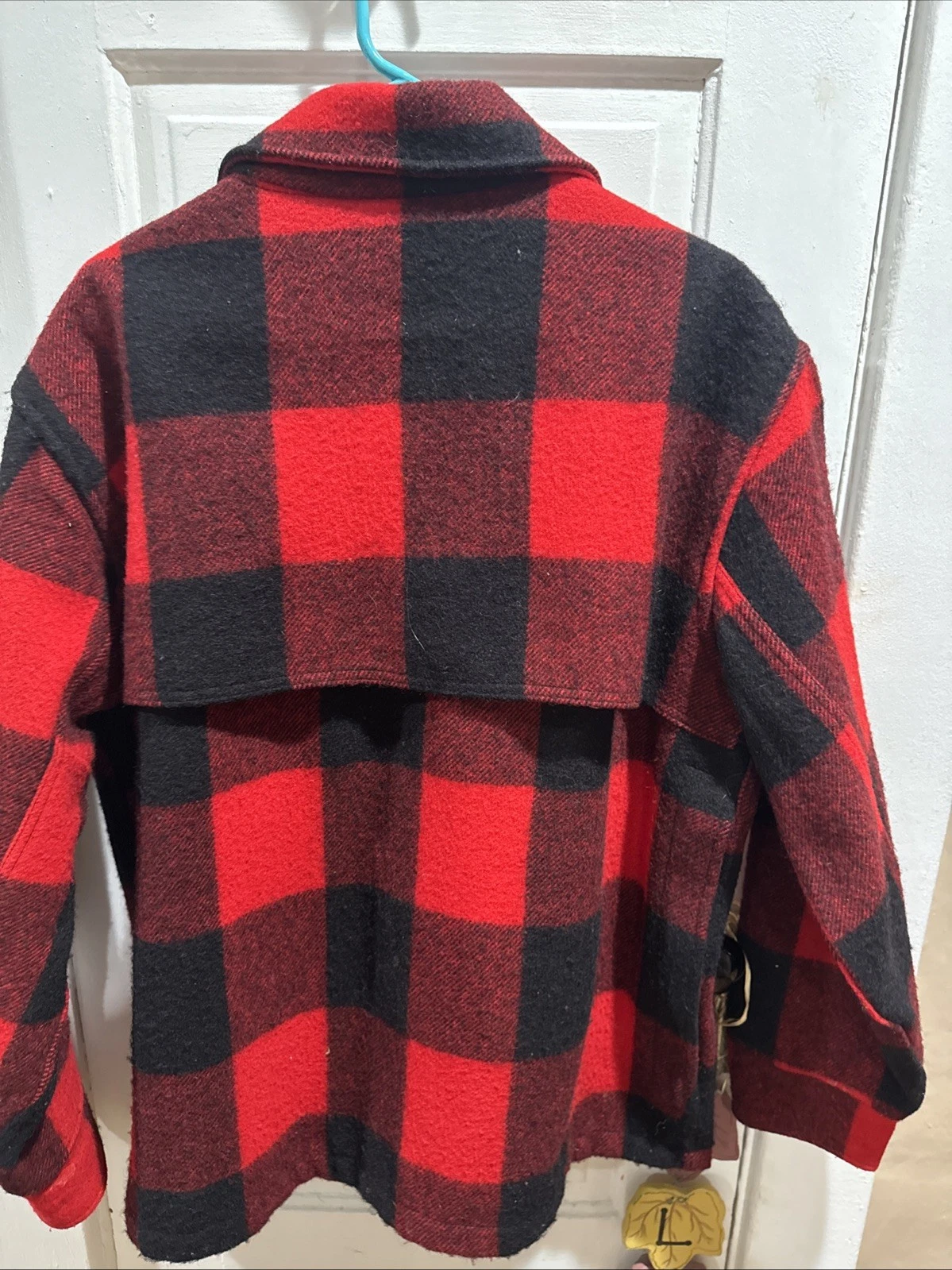 Vintage Woolrich Mackinaw Jacket Buffalo Plaid Wool Hunting Coat USA Size XL - product detail image 2