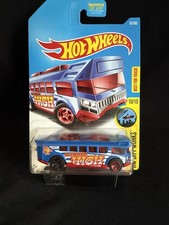 Hot Wheels HW City Works 10/10 (2015) Blue High Toy Bus 93/365