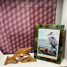 Green tile mosaic picture frame