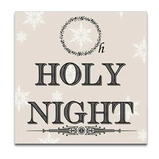 Wexford Home Oh Holy Night Gallery Wrapped Canvas Wall Art, 16x16