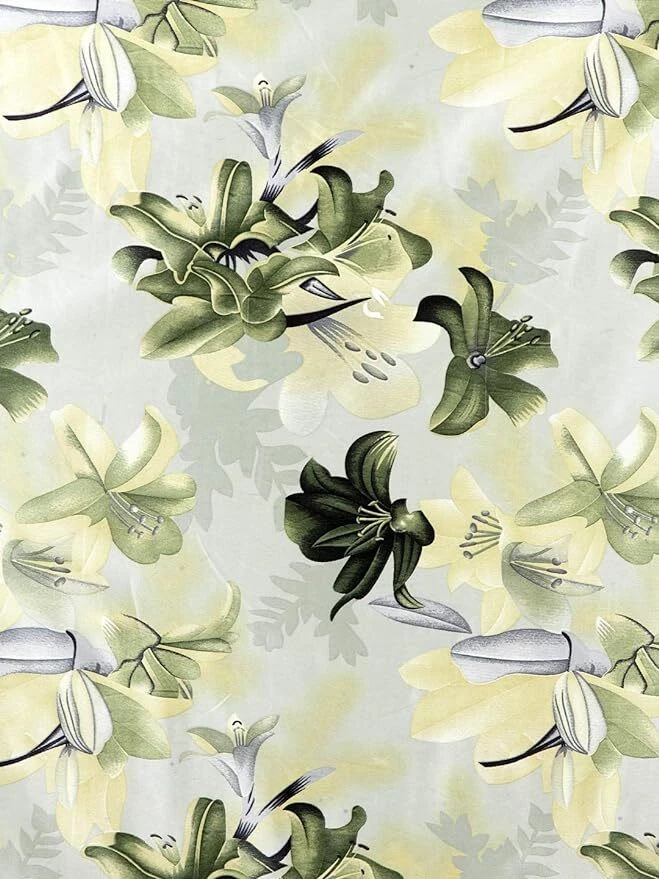 2 Piezas Cortinas Ventanas Poliéster Ojales Flor 3D Verde 5 7 9 Pies Foto 3 de 4