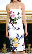 New Nwt Monique Lhuillier Paris Collection 2018 Runway Floral Cocktail Dress 0