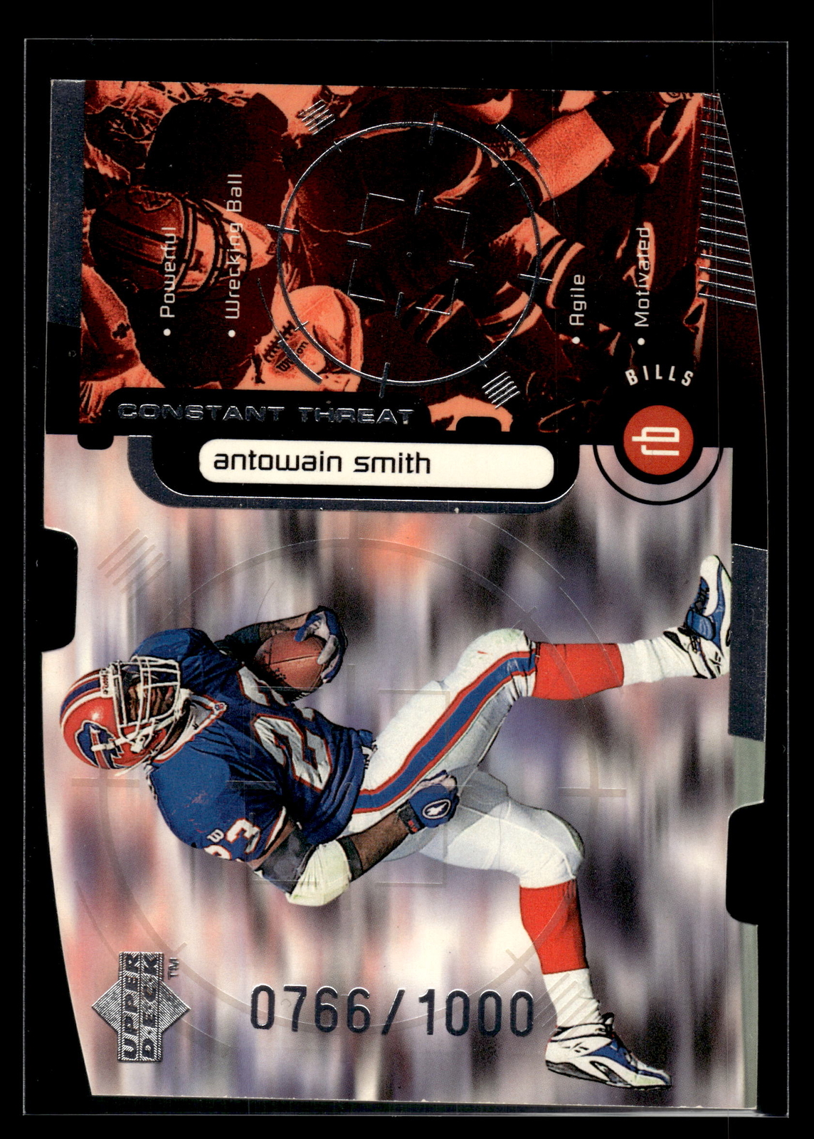 Antowain Smith 1998 Upper Deck Constant Threat Card /1000 #CT23